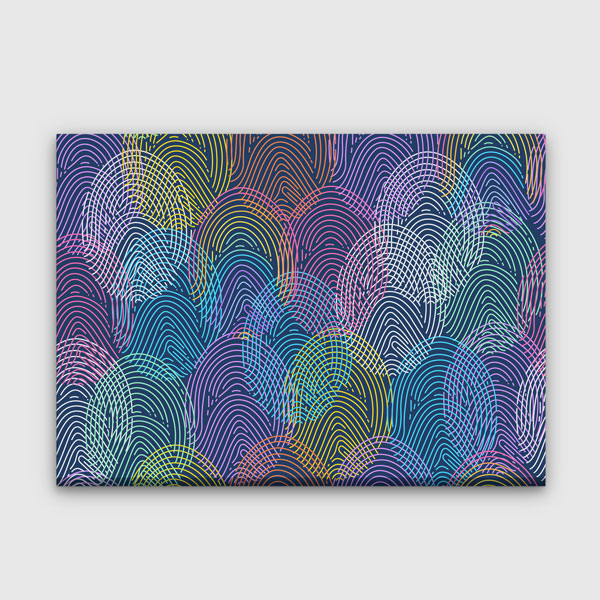 Soyut Dalgalı Parmak İzi Desenli Kanvas Tablo – 11258