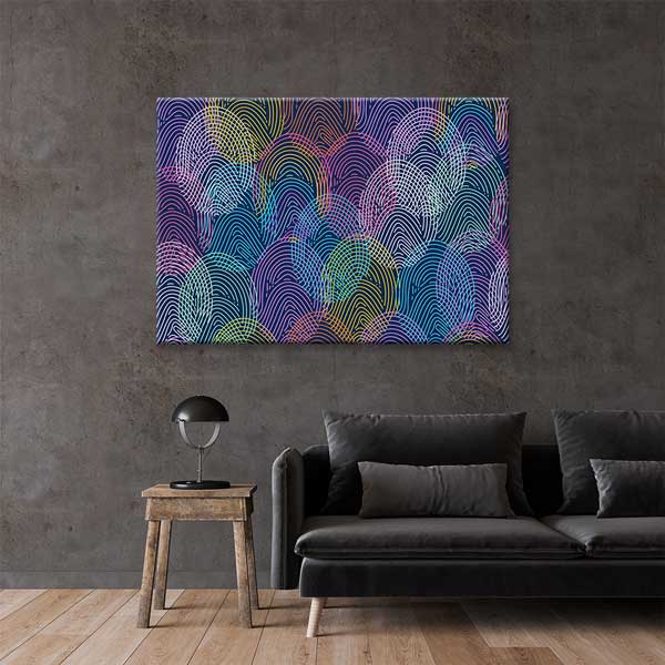 Soyut Dalgalı Parmak İzi Desenli Kanvas Tablo – 11258