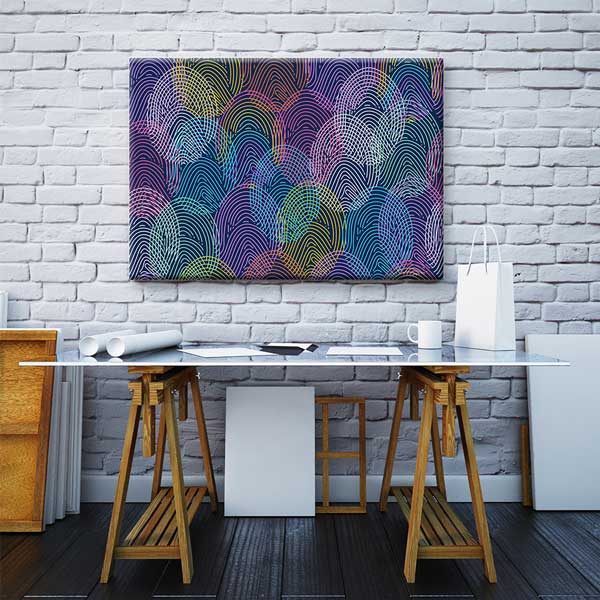 Soyut Dalgalı Parmak İzi Desenli Kanvas Tablo – 11258