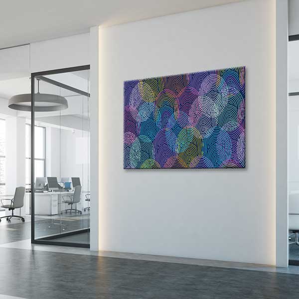 Soyut Dalgalı Parmak İzi Desenli Kanvas Tablo – 11258