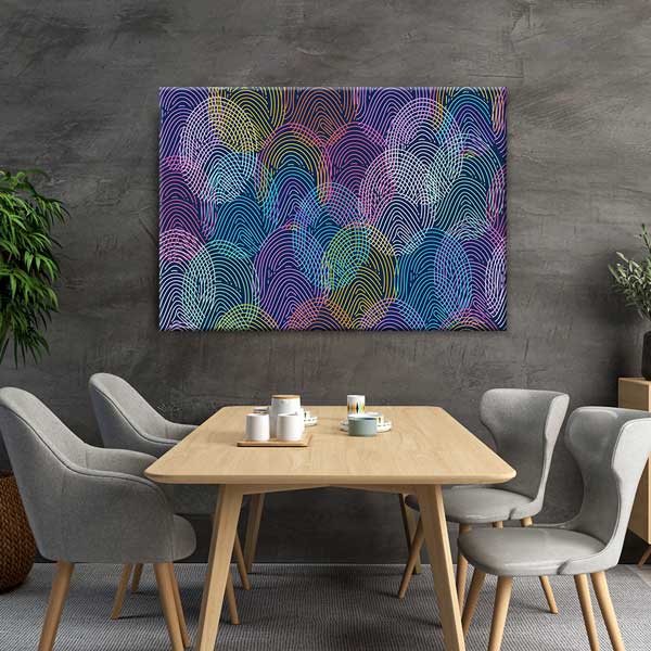 Soyut Dalgalı Parmak İzi Desenli Kanvas Tablo – 11258