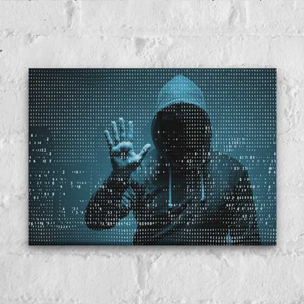 Dijital Hacker Figürlü Kanvas Tablo – 11260