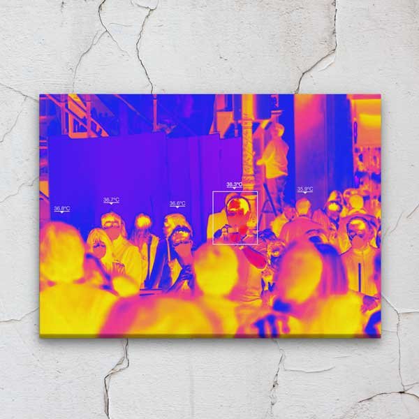 Termal Kamera İnsan Vücudu Isı Görüntüsü Kanvas Tablo – 11262