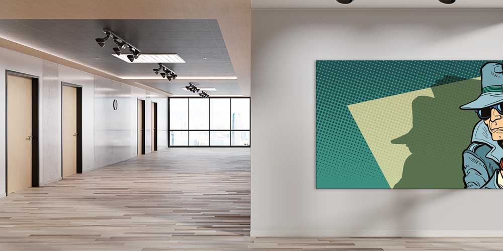 Gizemli Dedektif Temalı Dekoratif Baskı 11345