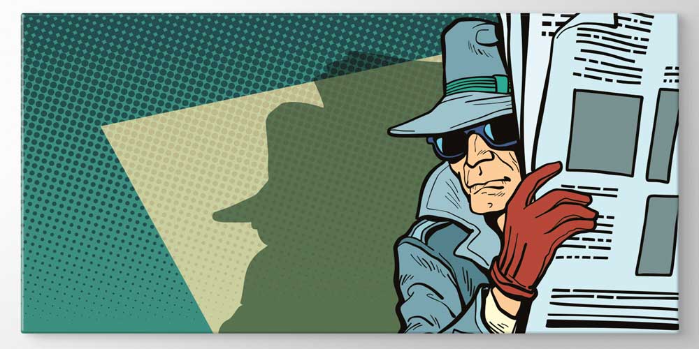 Gizemli Dedektif Temalı Dekoratif Baskı 11345