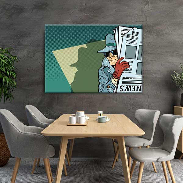 Gizemli Dedektif Temalı Kanvas Tablo – 11264