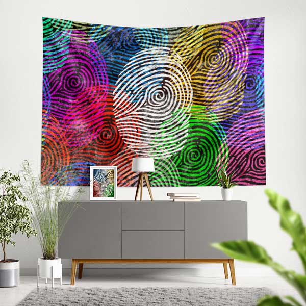 Polis Emniyet Parmak İzi Duvar Örtüsü 11106