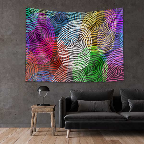 Polis Emniyet Parmak İzi Duvar Örtüsü 11106