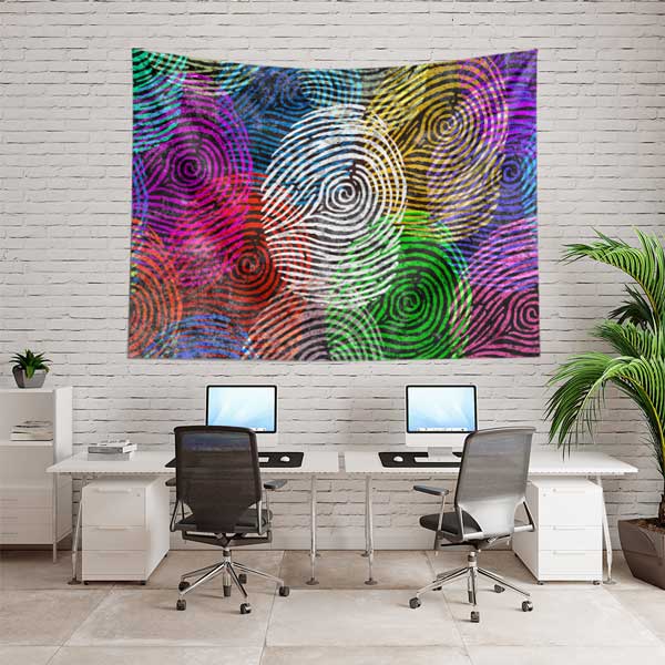 Polis Emniyet Parmak İzi Duvar Örtüsü 11106