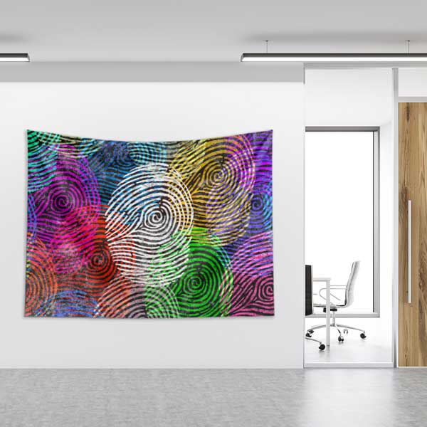 Polis Emniyet Parmak İzi Duvar Örtüsü 11106