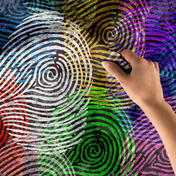 Polis Emniyet Parmak İzi Duvar Örtüsü 11106