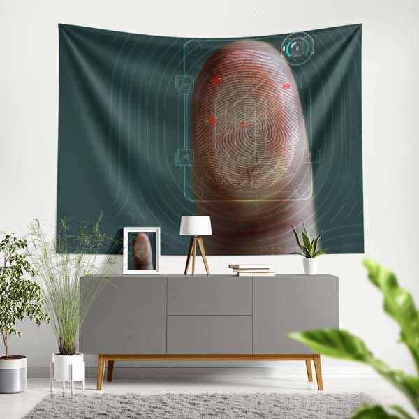 Polis Emniyet Parmak İzi Analiz Duvar Örtüsü 11112