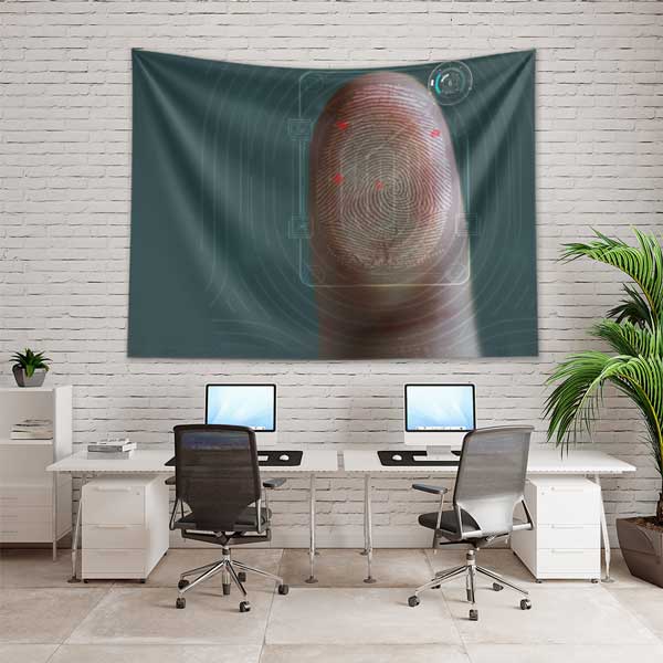 Polis Emniyet Parmak İzi Analiz Duvar Örtüsü 11112