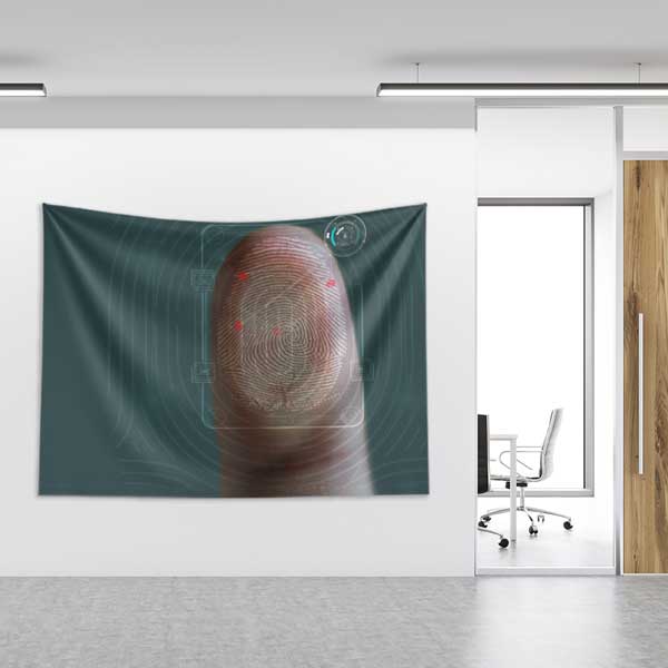 Polis Emniyet Parmak İzi Analiz Duvar Örtüsü 11112