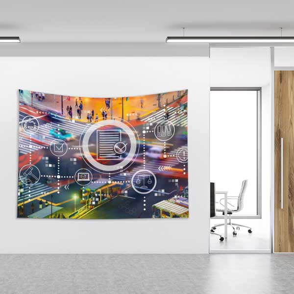 Hukuk ve Adalet Temalı Dijital Desen Duvar Örtüsü 11114