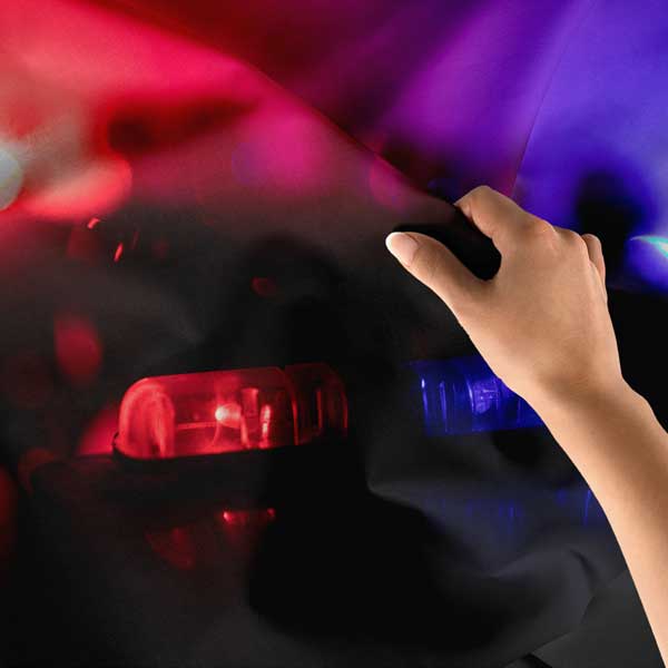 Polis Siren Işıkları Soyut Duvar Örtüsü 11118