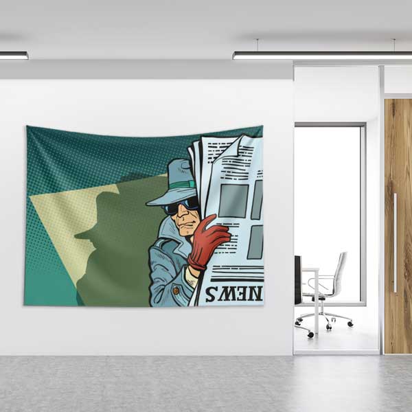 Gizemli Dedektif Pop Art Duvar Örtüsü 11119