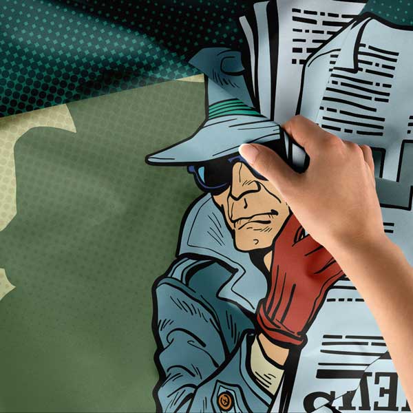 Gizemli Dedektif Pop Art Duvar Örtüsü 11119