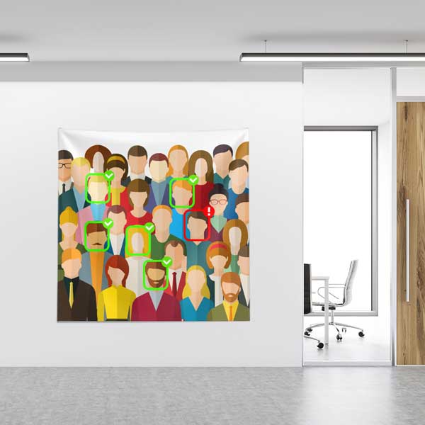 Yapay Zeka Yüz Tanıma Sistemi Duvar Örtüsü 11131