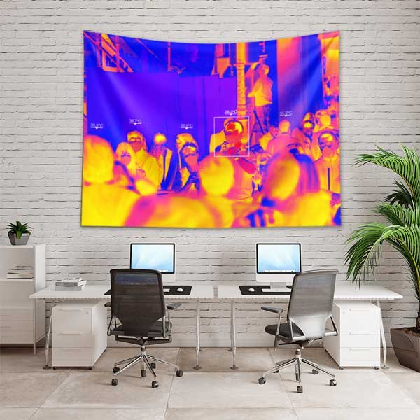 Termal Kamera Görüntüsü Temalı Duvar Örtüsü 11115