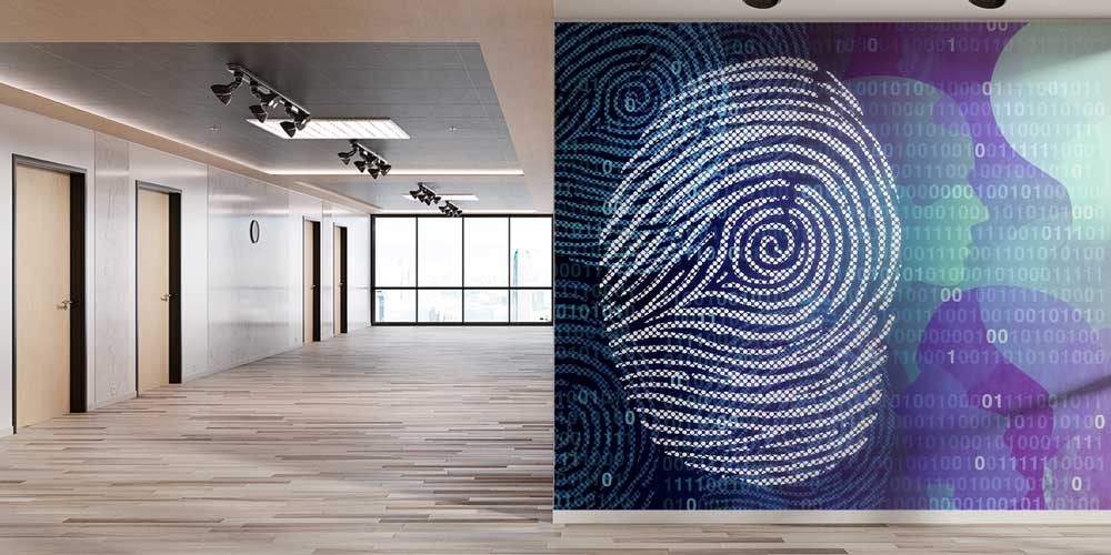 Polis Emniyet Dijital Parmak İzi Duvar Kağıdı 11008