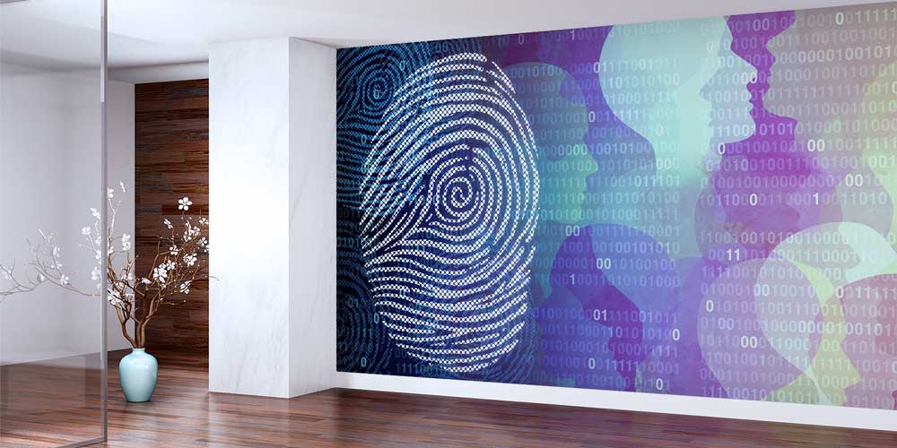 Polis Emniyet Dijital Parmak İzi Duvar Kağıdı 11008