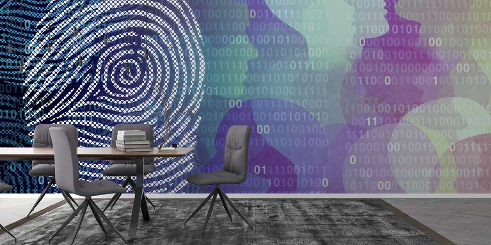 Polis Emniyet Dijital Parmak İzi Duvar Kağıdı 11008