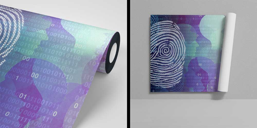 Polis Emniyet Dijital Parmak İzi Duvar Kağıdı 11008