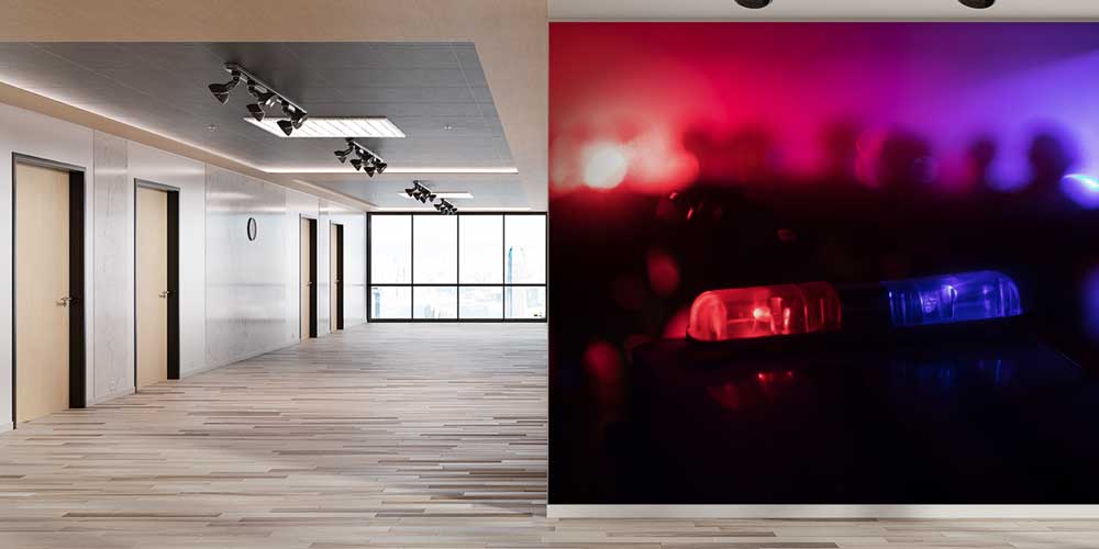 Polis Emniyet Sireni Gece Temalı Duvar Kağıdı 11014