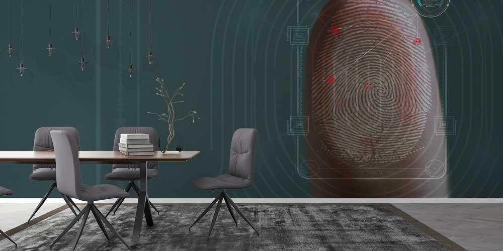 Polis Emniyet Yüksek Çözünürlüklü Parmak İzi Duvar Kağıdı 11009