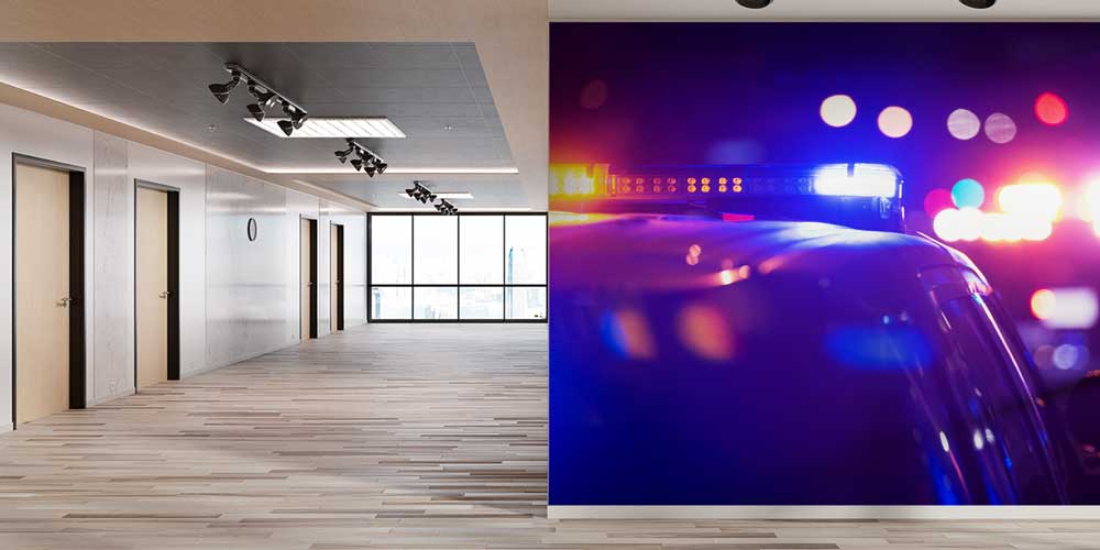 Polis Emniyet Işıklı Polis Aracı Duvar Kağıdı 11015