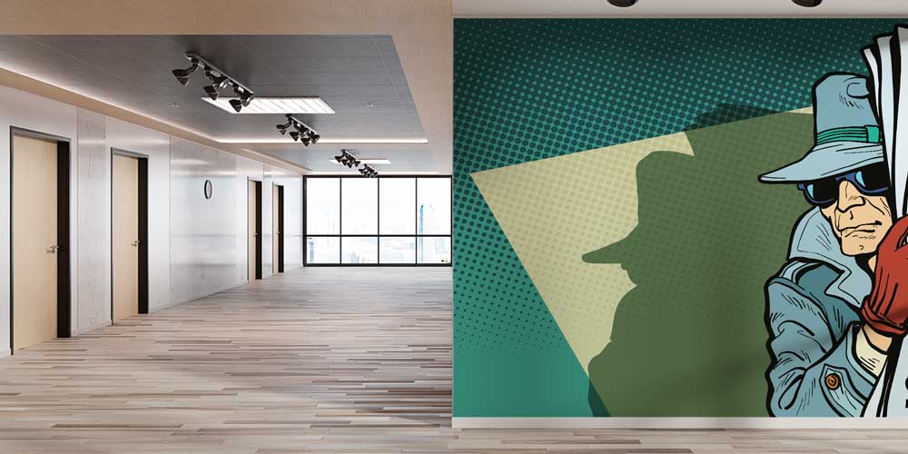 Polis Emniyet Casus Dedektif Çizim Duvar Kağıdı 11016