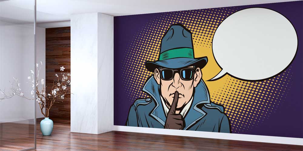 Polis Emniyet Dedektif Pop Art Duvar Kağıdı 11017
