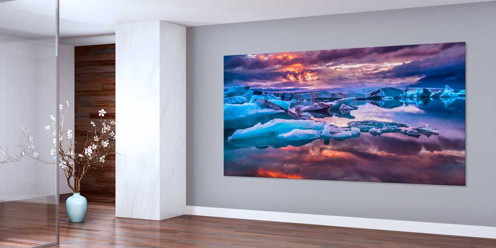 Buzullar ve Yansıma Manzarası Büyük Ebat Duvar Dekoru 14255