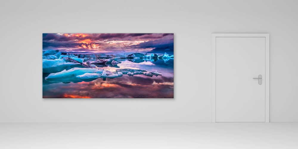 Buzullar ve Yansıma Manzarası Büyük Ebat Duvar Dekoru 14255