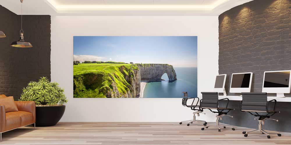 Yeşil Kayalıklar Sahil Uçurumu Panoramik Büyük Ebat Duvar Dekoru 14224