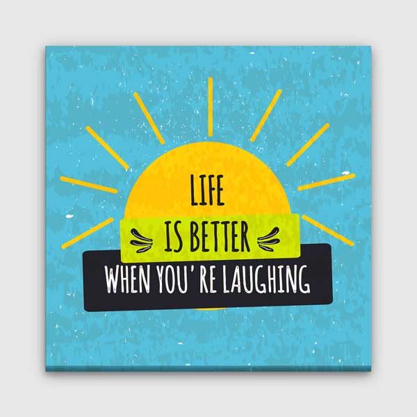 quotes-posters-3176-00 Gülümse Hayat Güzel Duvar Tablosu - Neşeli Dekor – 3176