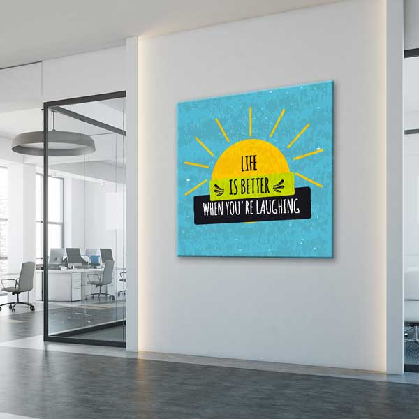 quotes-posters-3176-02 Gülümse Hayat Güzel Duvar Tablosu - Neşeli Dekor – 3176