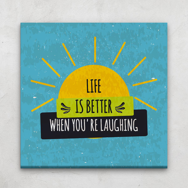 quotes-posters-3176-03 Gülümse Hayat Güzel Duvar Tablosu - Neşeli Dekor – 3176