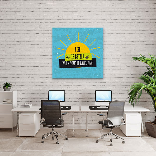 quotes-posters-3176-05 Gülümse Hayat Güzel Duvar Tablosu - Neşeli Dekor – 3176