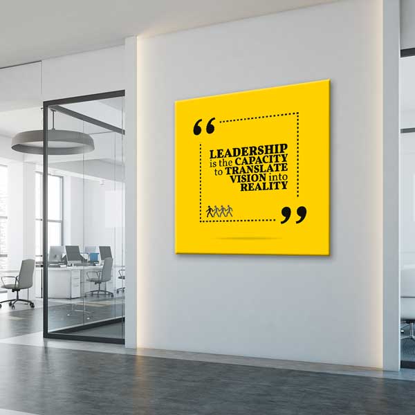 Liderlik Vizyonu Gerçeğe Dönüştürme Kapasitesidir Duvar Tablosu – 3179