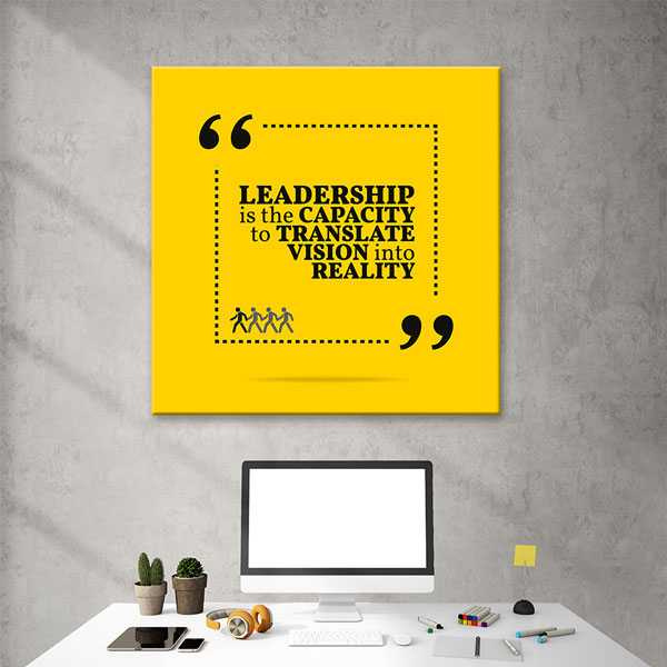 Liderlik Vizyonu Gerçeğe Dönüştürme Kapasitesidir Duvar Tablosu – 3179