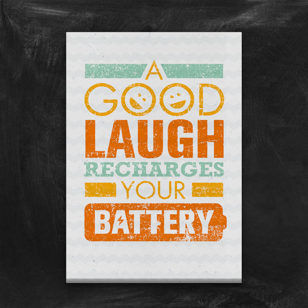 quotes-wall-decor-3181-05 Kahkaha Şarj Eder Motivasyon Duvar Kanvası – 3181