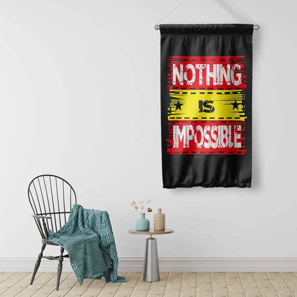 Nothing Is Impossible Duvar Flaması 7659