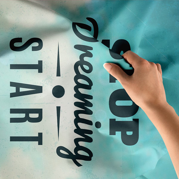 Motivasyon Duvar Örtüsü - Stop Dreaming Start Doing 7626