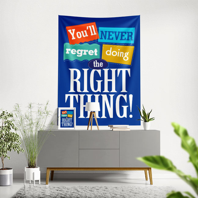 quotes-wall-tapestry-7637-00 Motivasyon Duvar Örtüsü - Do The Right Thing 7637