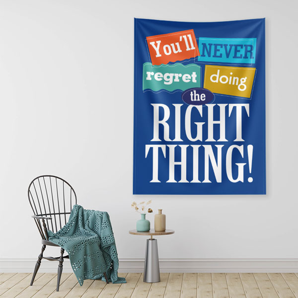 quotes-wall-tapestry-7637-01 Motivasyon Duvar Örtüsü - Do The Right Thing 7637