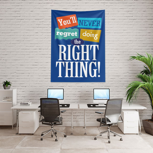 quotes-wall-tapestry-7637-02 Motivasyon Duvar Örtüsü - Do The Right Thing 7637