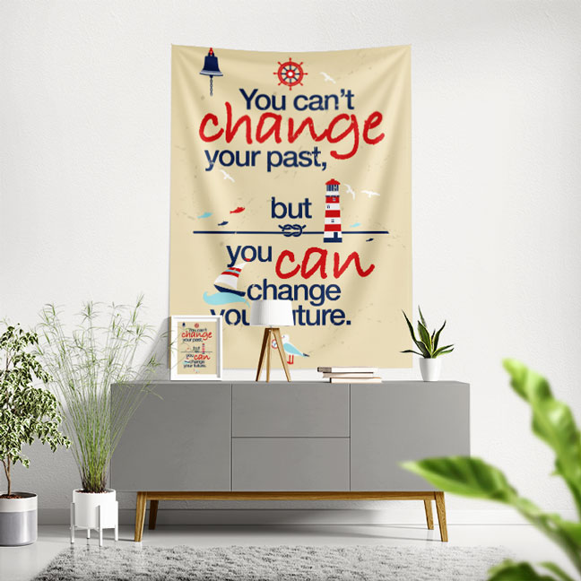 quotes-wall-tapestry-7638-00 Motivasyon Duvar Örtüsü - Change Your Future 7638