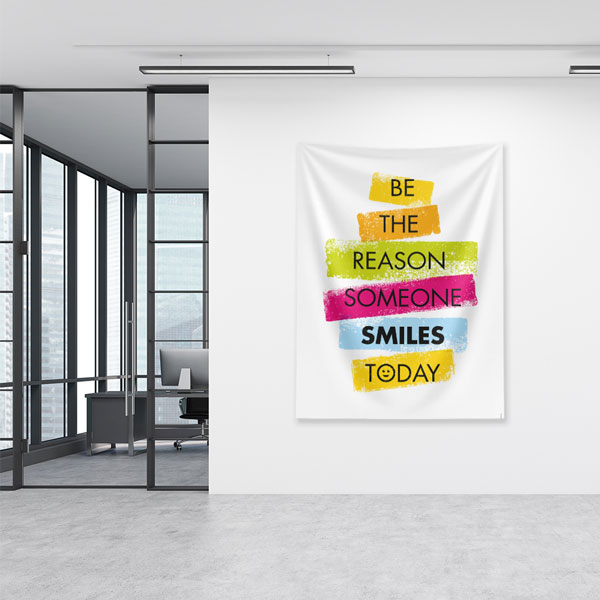quotes-wall-tapestry-7640-04 Motivasyon Duvar Örtüsü - Be The Reason Someone Smiles 7640